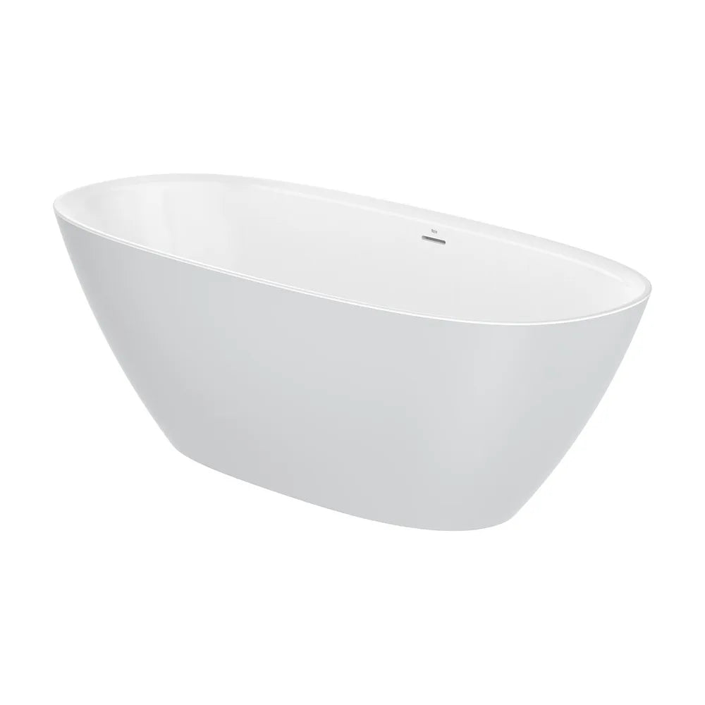 Bañera oval exenta 180x80x57 cm con desagüe click-clack y sifón STONEX Roca - Vista 2