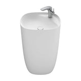Lavabo Colonne Fineceramic Avec Bonde Universelle Et Tablette Intégrée X 88 Cm Beyond 50x45 cm Roca