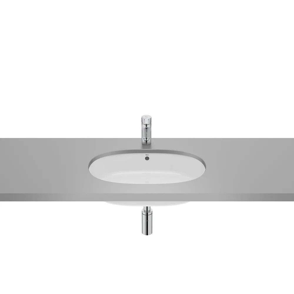 Lavabo Ovalado de Porcelana Bajo Encimera The Gap 55x35x16cm Blanco Roca - Vista 2