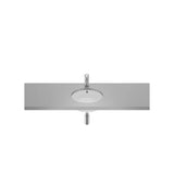 Lavatório Redondo Em Porcelana para Instalação Sob a Bancada X 16 Cm Branco The Gap 35x35 cm Roca