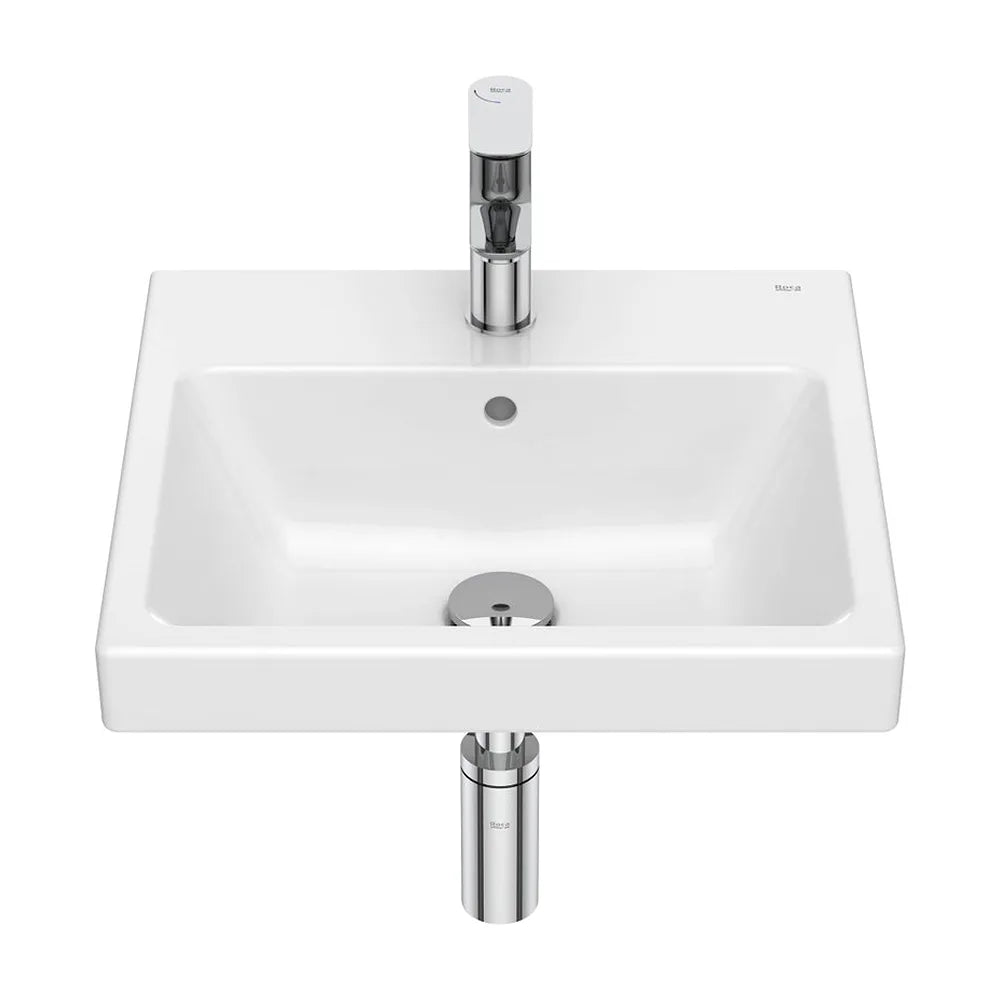 Lavabo Mural Rectangular Porcelana 5 Cm The Gap 45x42x17 cm Blanco Roca - Vista 2
