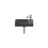 Lavabo Asimétrico Mural Compacto Ona 45x26x15cm Negro Mate Roca