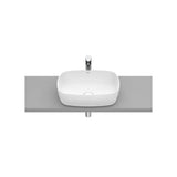 Lavabo Angular de Sobre Encimera Fineceramic Eidos 50x37x14cm White Mate Roca
