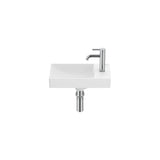 Lavabo Mural Compacto Asimétrico Fineceramic Ona 45x26x15cm White Mate Roca