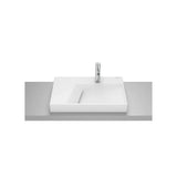 Lavabo de Sobre Encimera Rectangular Porcelana Blanca Mate 60x42x8cm Roca