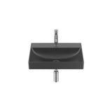 Lavabo Mural Rectangular Fineceramic Ona 55x46x16cm Negro Mate Roca