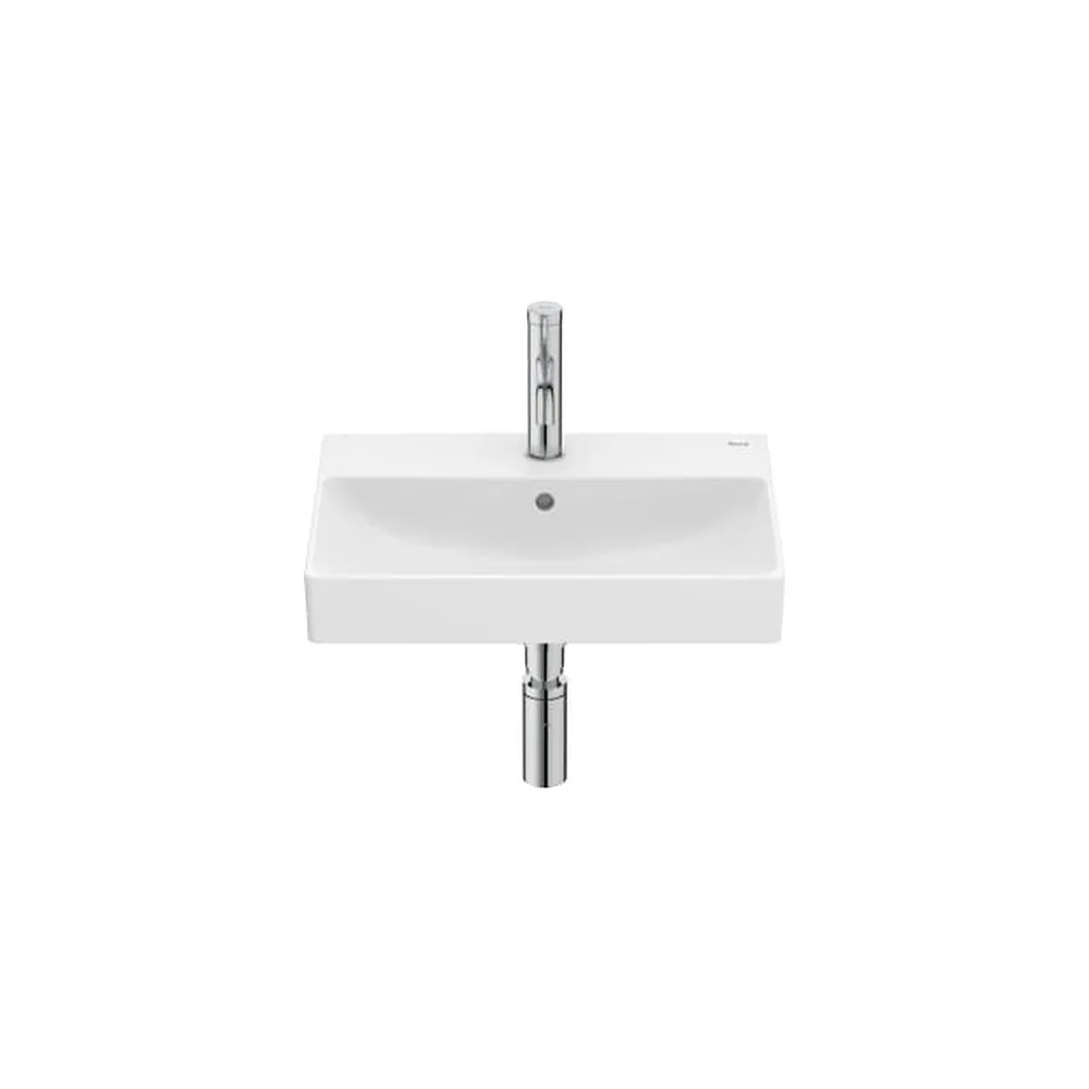 Lavabo mural compacto Fineceramic rectangular 50x36x15 cm blanco mate Roca - Vista 1