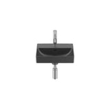 Lavabo Mural Compacto Rectangular Fineceramic Ona 40x32x15cm Negro Mate Roca