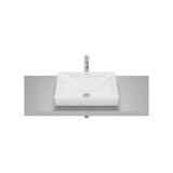 Lavabo de Encimera Cuadrado Fineceramic Ona 50x38x8cm Gloss White Roca