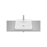 Lavabo de Encimera Cuadrado Fineceramic Ona 50x45x8cm Blanco Brillo Roca