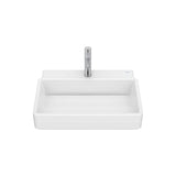 Lavabo Mural Rectangular Orificio para Grifería Porcelana 55x43x15cm White Roca
