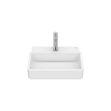 Lavatório Mural Compacto Porcelana Branco X 15 Cm Furo para Torneira Sem Transbordo Fixação Incluída 45x36 cm Roca