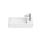 Lavabo Asimétrico Mural Compacto Porcelana 55x27x12cm White Roca