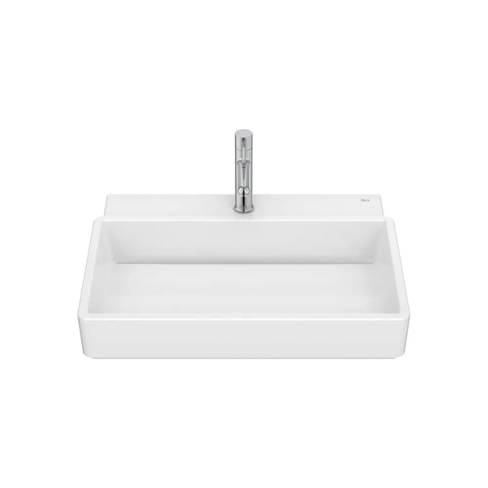 Lavabo mural rectangular porcelana 60x43x15 cm con un orificio para grifería Roca - Vista 1