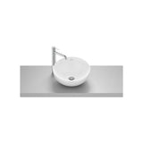 Lavabo de Apoio Sobre Bancada Redondo Em Porcelana Branco X 17 Cm Profundidade Da Cuba 10 Cm 38x38 cm Roca