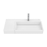Lavabo Asimétrico Mural con Cubeta Derecha Porcelana 80x43x15cm Roca
