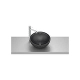 Lavabo de Sobre Encimera Redondo Porcelana 38x38x17cm Negro Roca