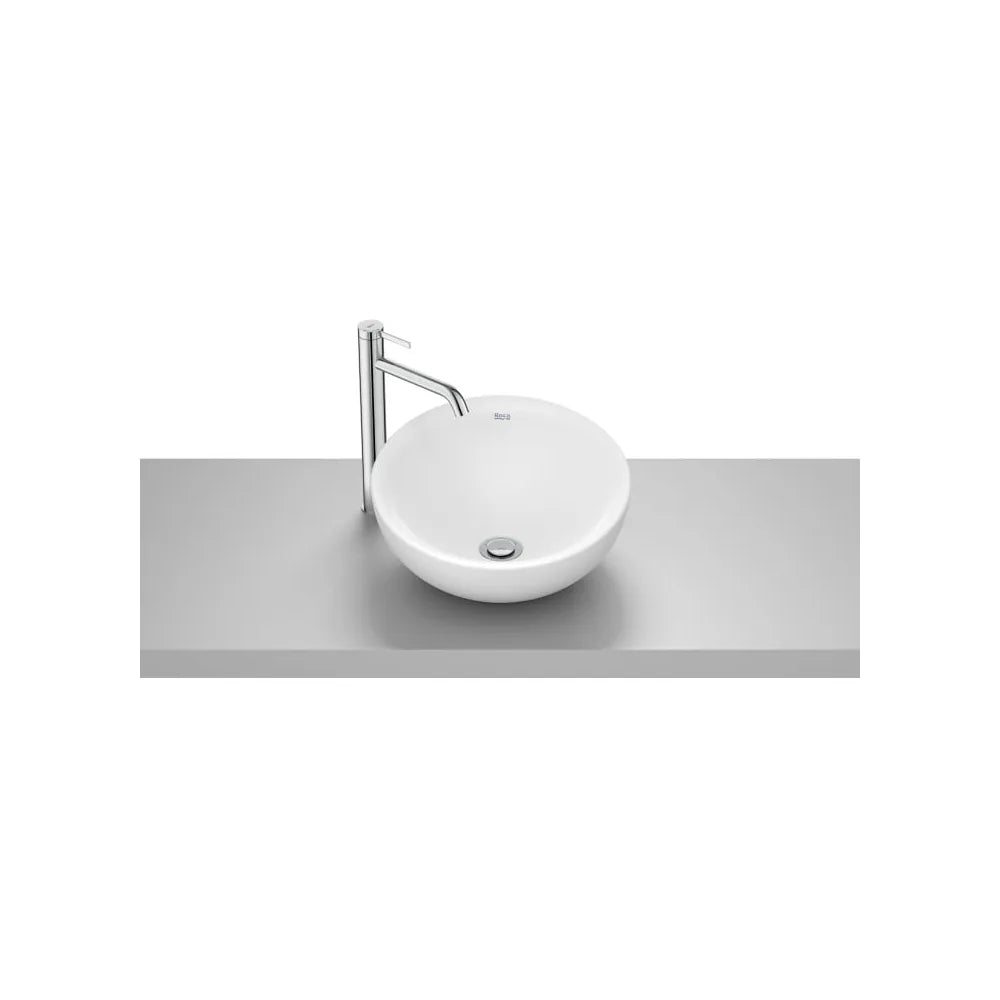 Lavabo de sobre encimera redondo porcelana blanco mate 38x38x17 cm Roca - Vista 1