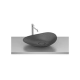 Lavabo Ovalado de Sobre Encimera Fineceramic 62x38x18cm Negro Roca