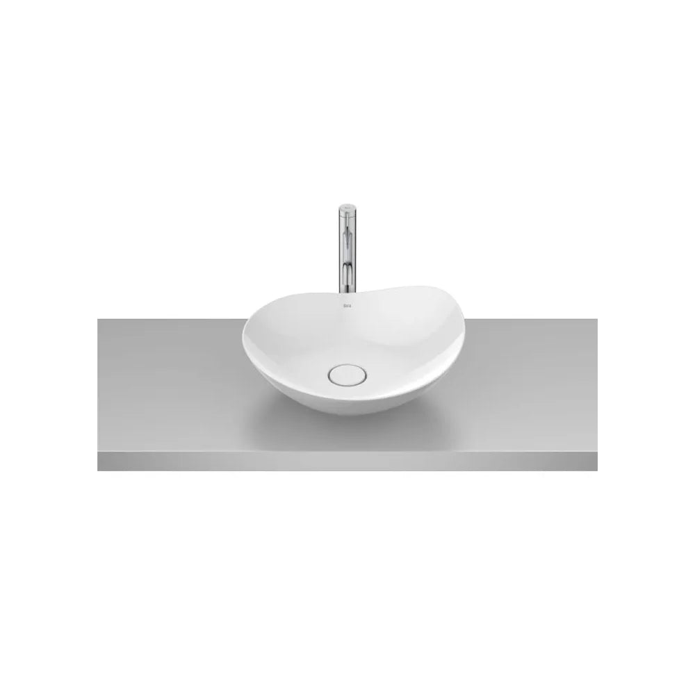 Lavabo redondo de Fineceramic de sobre encimera 47x40x18 cm Blanco Roca - Vista 1