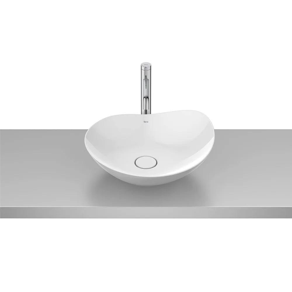 Lavabo redondo de Fineceramic de sobre encimera 47x40x18 cm Blanco Roca - Vista 2