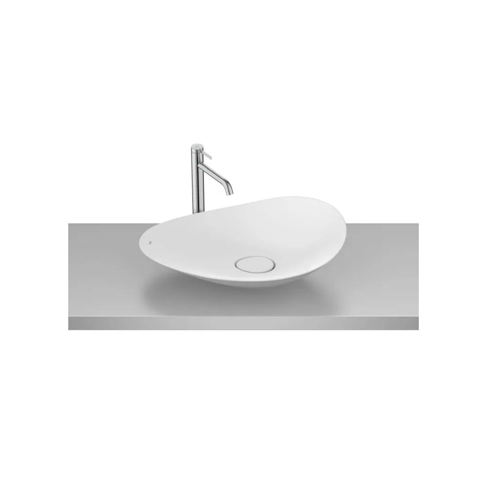Lavabo de Fineceramic de sobre encimera ovalado 62x38x18 cm Blanco mate Roca - Vista 1