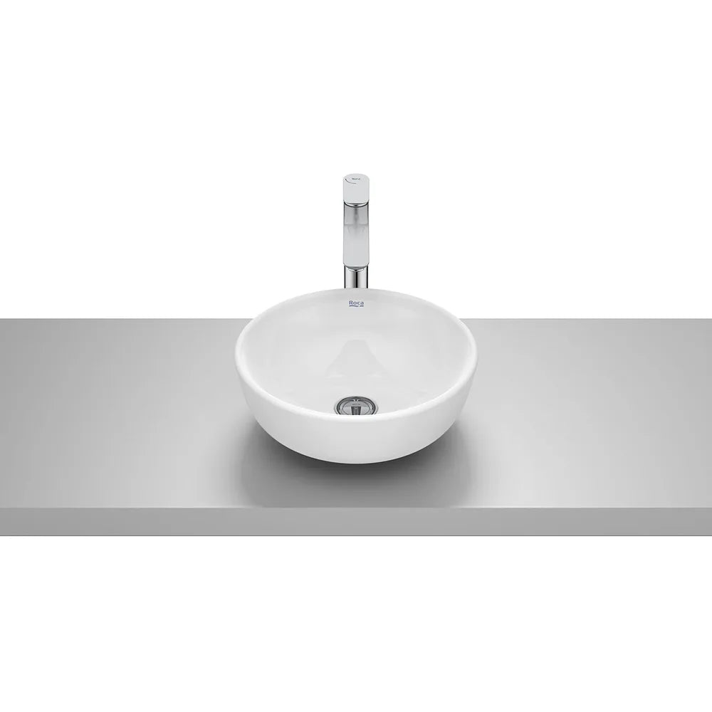 Lavabo de sobre encimera redondo porcelana blanco 35x35x13 cm Roca - Vista 2