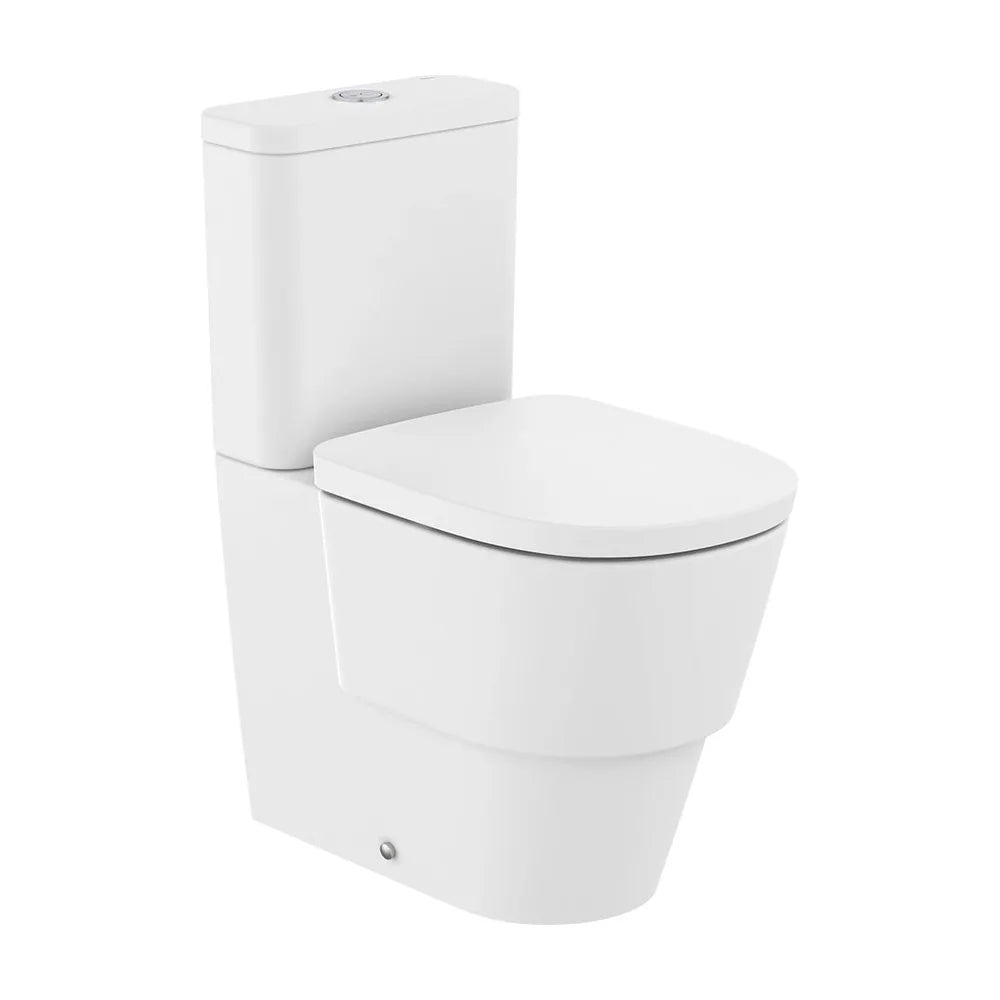 Taza Rimless Adosada a Pared Salida Dual para Inodoro Tanque Bajo 37x62x76cm Roca - Vista 2