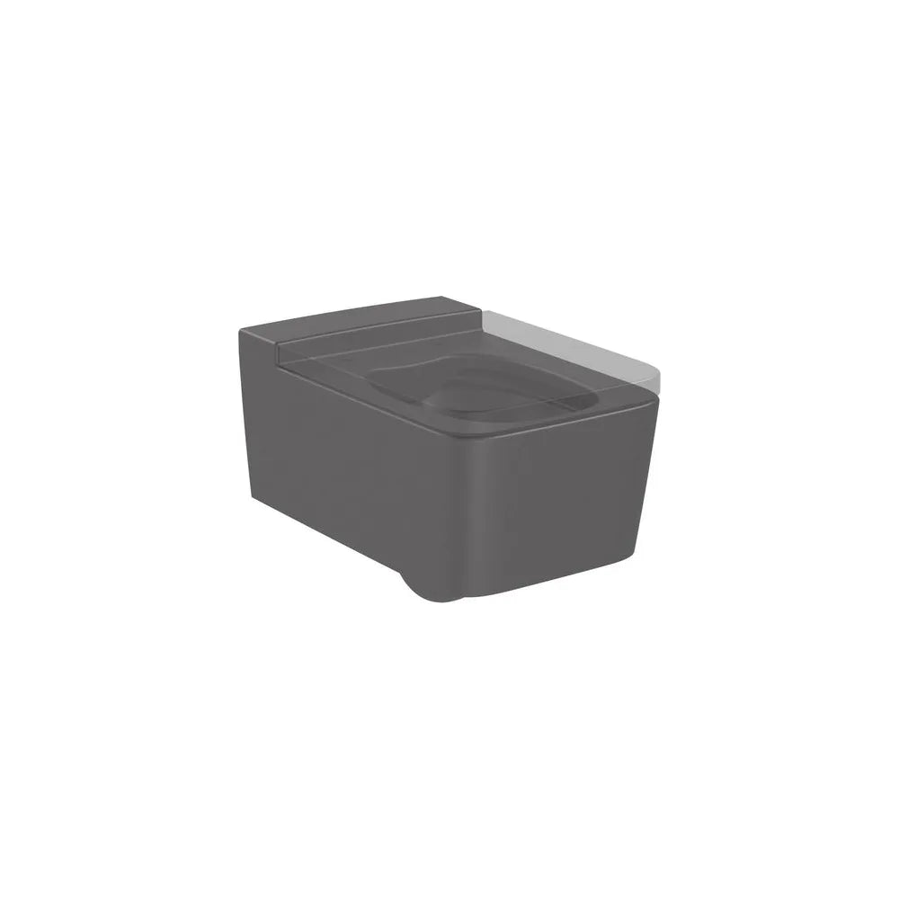 Taza suspendida cuadrada Rimless descarga dual 45 3 litros 56x37x44 cm Roca - Vista 1