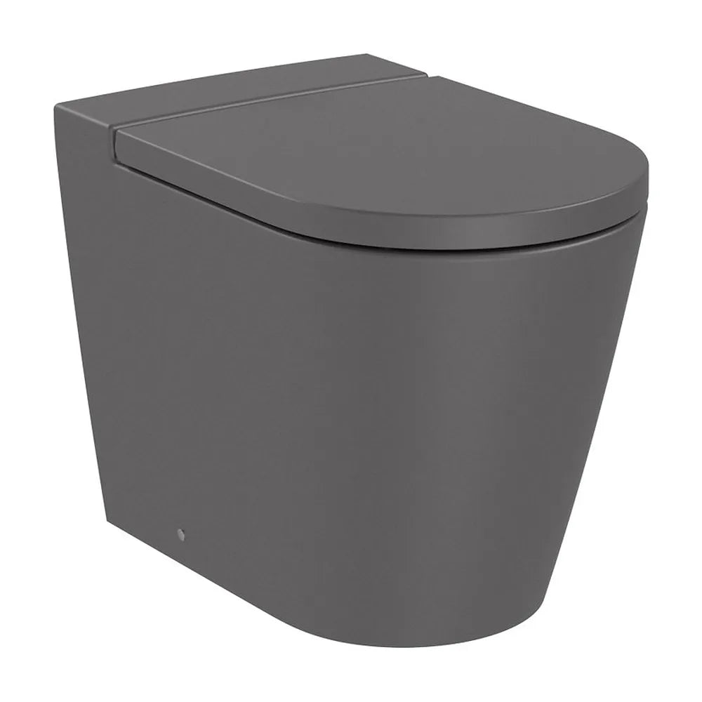 Taza adosada a pared con salida dual para tanque alto o empotrable 37x56x44 cm Roca - Vista 2