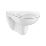 Cuvette Suspendue Ronde Sans Rebord Avec Chasse Double 4.5 Et 3 L Sortie Horizontale Compatible Duplo Roca