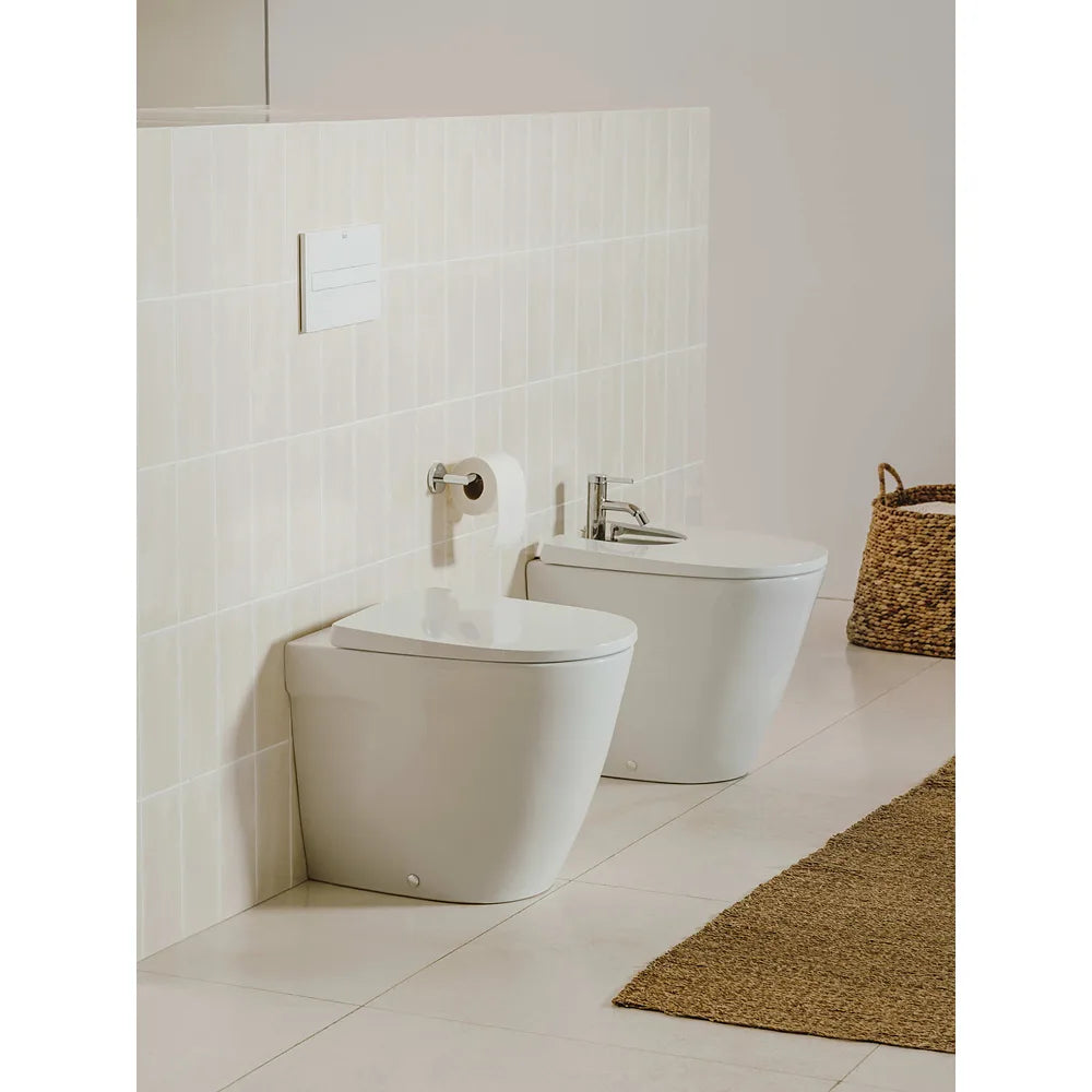 Taza Roca Rimless con salida dual para inodoro tanque alto o empotrable 36x53x46 cm Roca - Vista 4