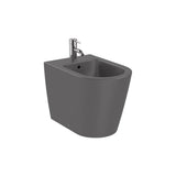 Bidé Adosado a Pared Redondo Sin Tapa con Fijación y Bottle Trap Incluido Inspira 56x37x40cm Roca