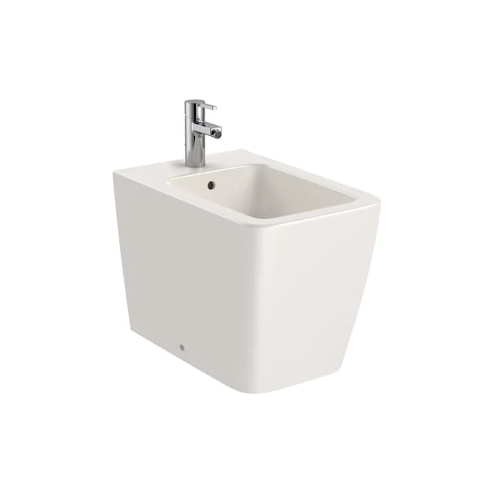 Bidé adosado a pared sin tapa con sifón curvo 37x56x40 cm Beige Roca - Vista 1