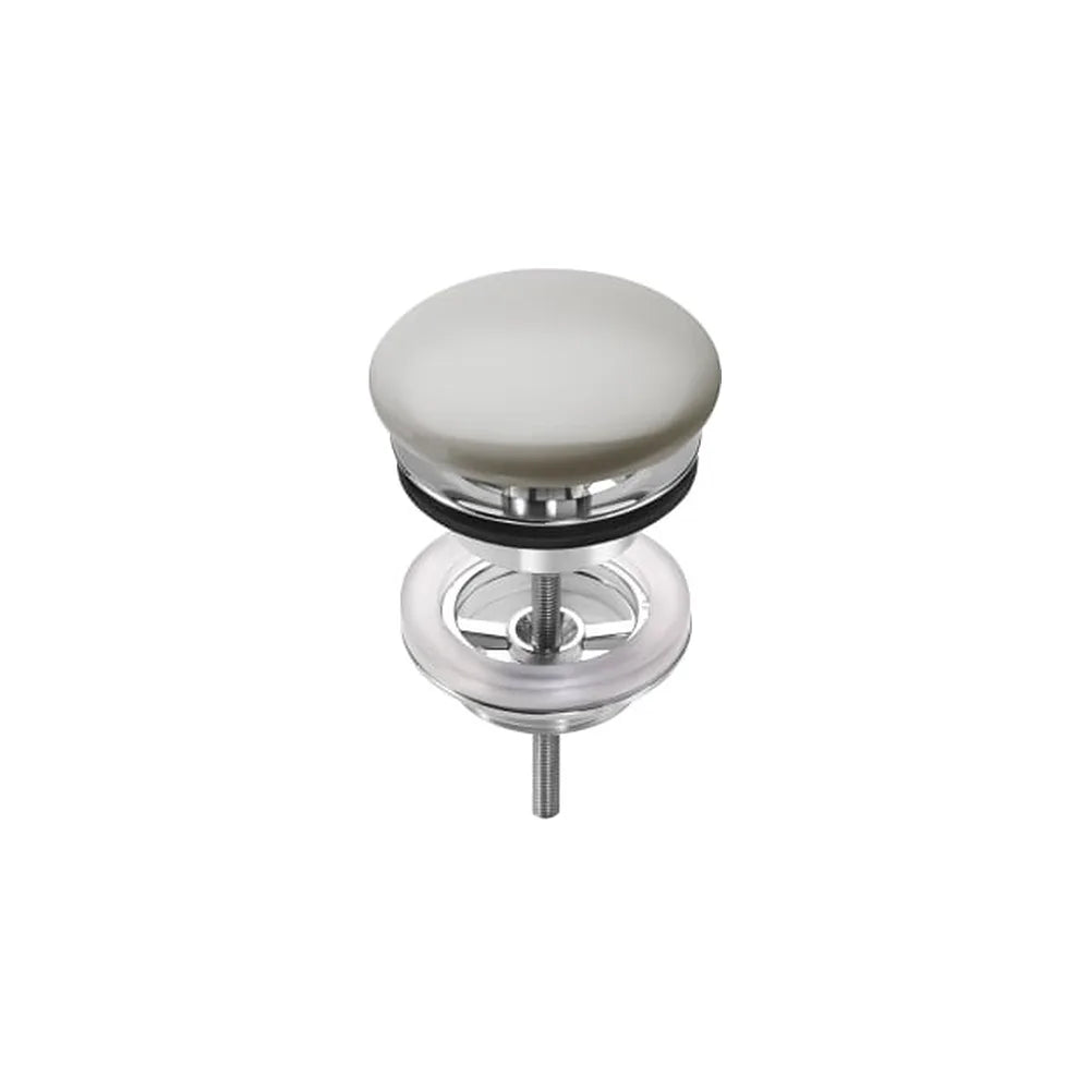 Desagüe para lavabo y bidé 1 1 4 con tapón fijo abierto porcelana Ø72 mm Roca - Vista 1