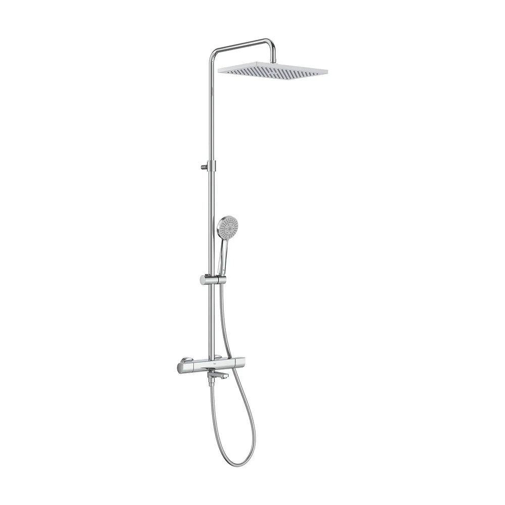 Columna de baño ducha termostática con altura regulable y rociador rectangular 360x240 mm Roca - Vista 2