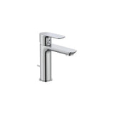Mitigeur Lavabo Monotrou Avec Vidage Automatique Finition Chromée Économique Cold Start Design Cylindrique Roca
