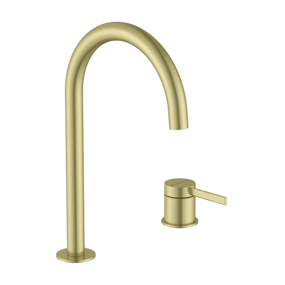 Grifería Monomando para Lavabo con Maneta de Repisa Cuerpo Liso y Desagüe Click-clack Ona Roca - Vista 2