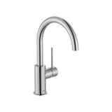 Grifería Mixer Tap para Lavabo con Cuerpo Liso Maneta Lateral y Apertura en Agua Fría Roca