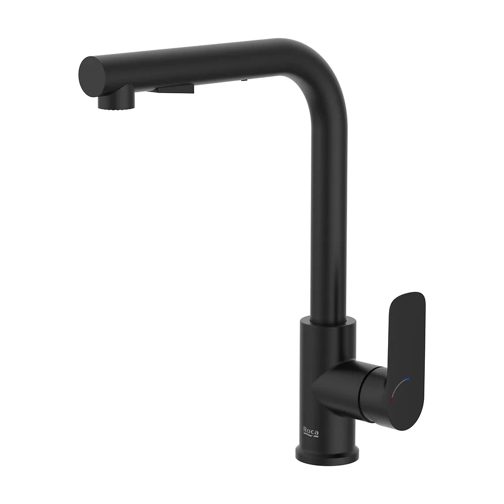 Grifería para Cocina con Caño Recto Giratorio Ducha Extraíble Monomando Cold Start Roca - Vista 2