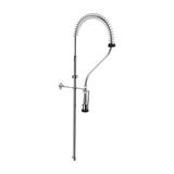 Caño Espiral Industrial Mural para Fregadero Una Salida Cromado 120 cm Roca