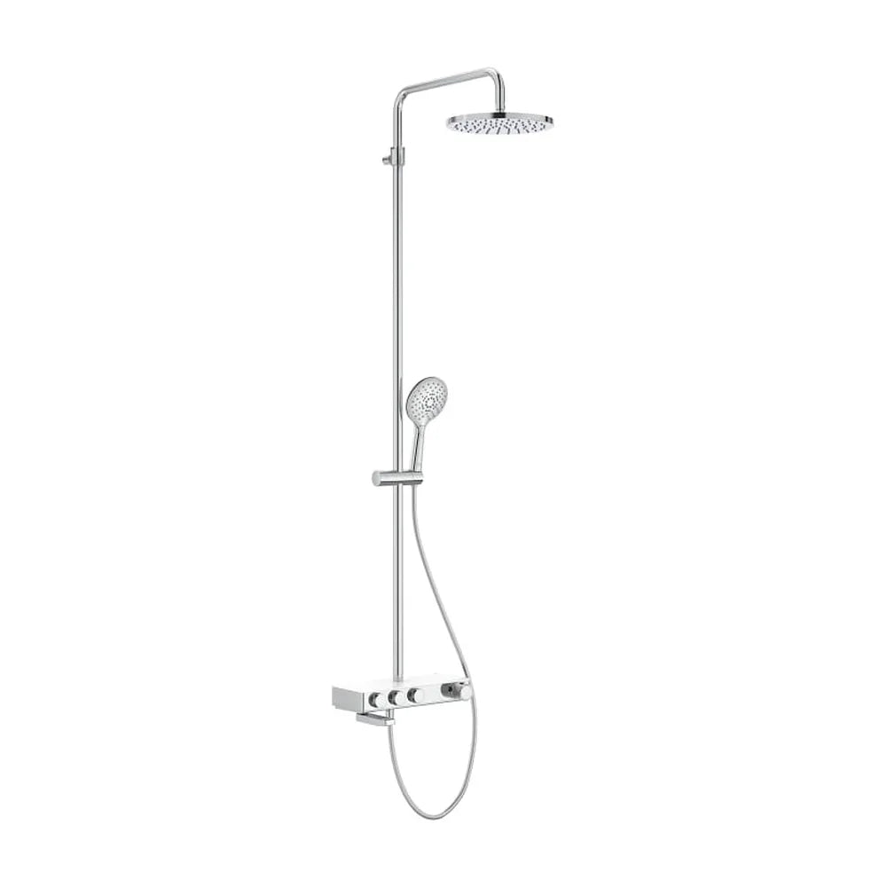 Columna Baño Ducha Termostática con Repisa Altura Regulable y Rociador Circular Roca - Vista 1