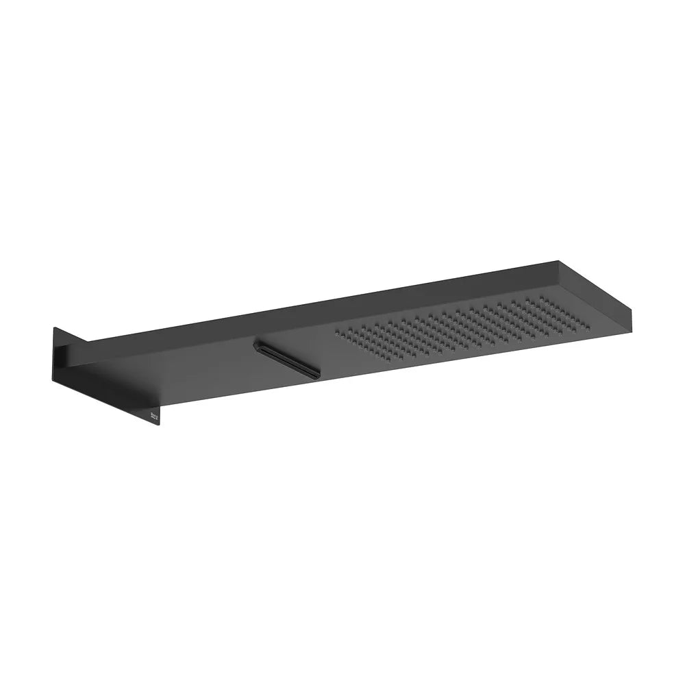 Rociador de pared rectangular acero inoxidable 165x537 mm con 2 funciones Rain y Cascada Roca - Vista 2