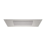 Rociador de Techo Cuadrado Acero Inoxidable 2 Funciones Rain Cascada 50x50cm Roca
