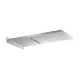 Rociador de Pared Rectangular Acero Inoxidable con 2 Funciones 27x58cm Roca