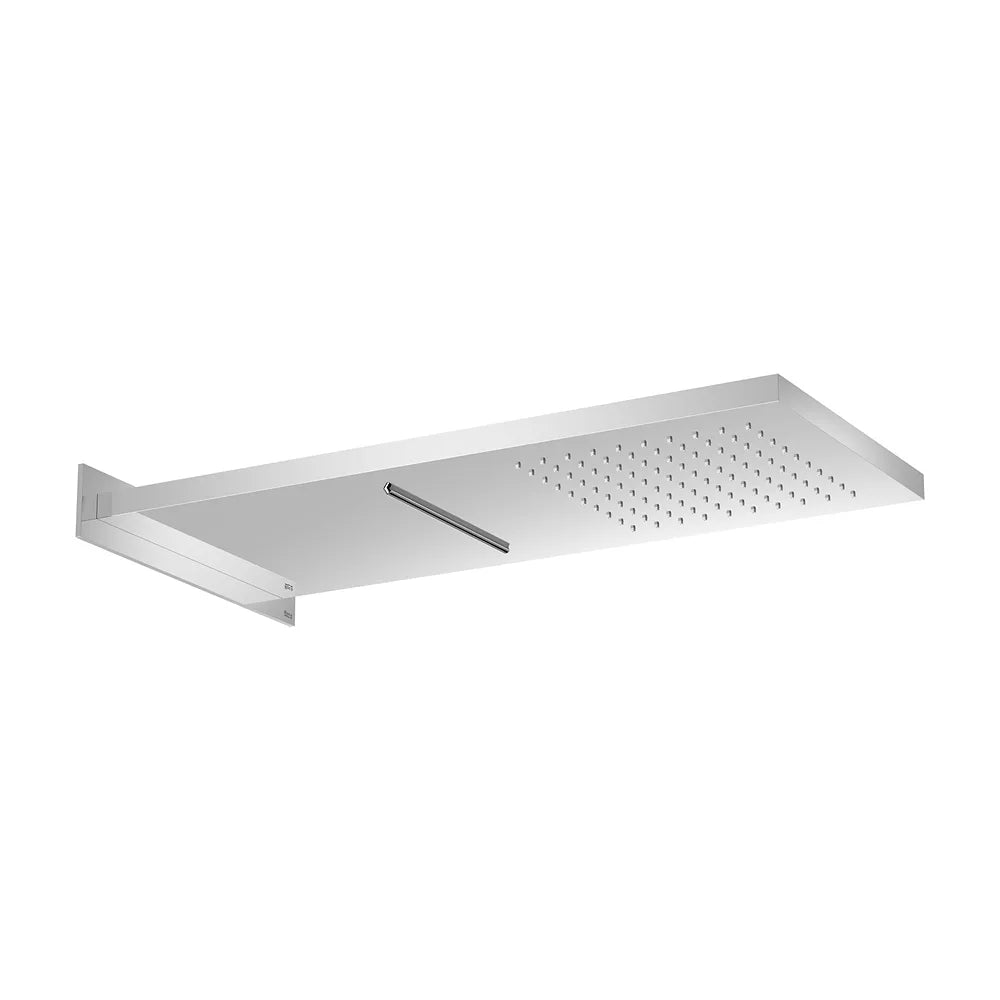 Rociador rectangular de pared acero inoxidable 27x58 cm con 2 funciones Roca - Vista 2