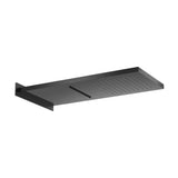 Rociador de Parede Retangular Em Aço Inoxidável 2 Funções Rain E Cascada Ultrafino Preto Titânio Raindream 27x58cm Roca