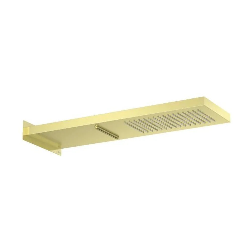 Rociador rectangular de pared acero inoxidable 165x537 mm con 2 funciones Roca - Vista 1