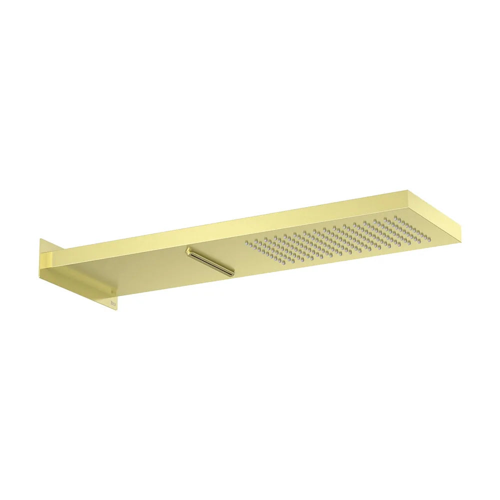 Rociador rectangular de pared acero inoxidable 165x537 mm con 2 funciones Roca - Vista 2