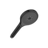 Ducha de Mano 3 Funciones Circular Titanio Cepillado 13 cm Negro Roca